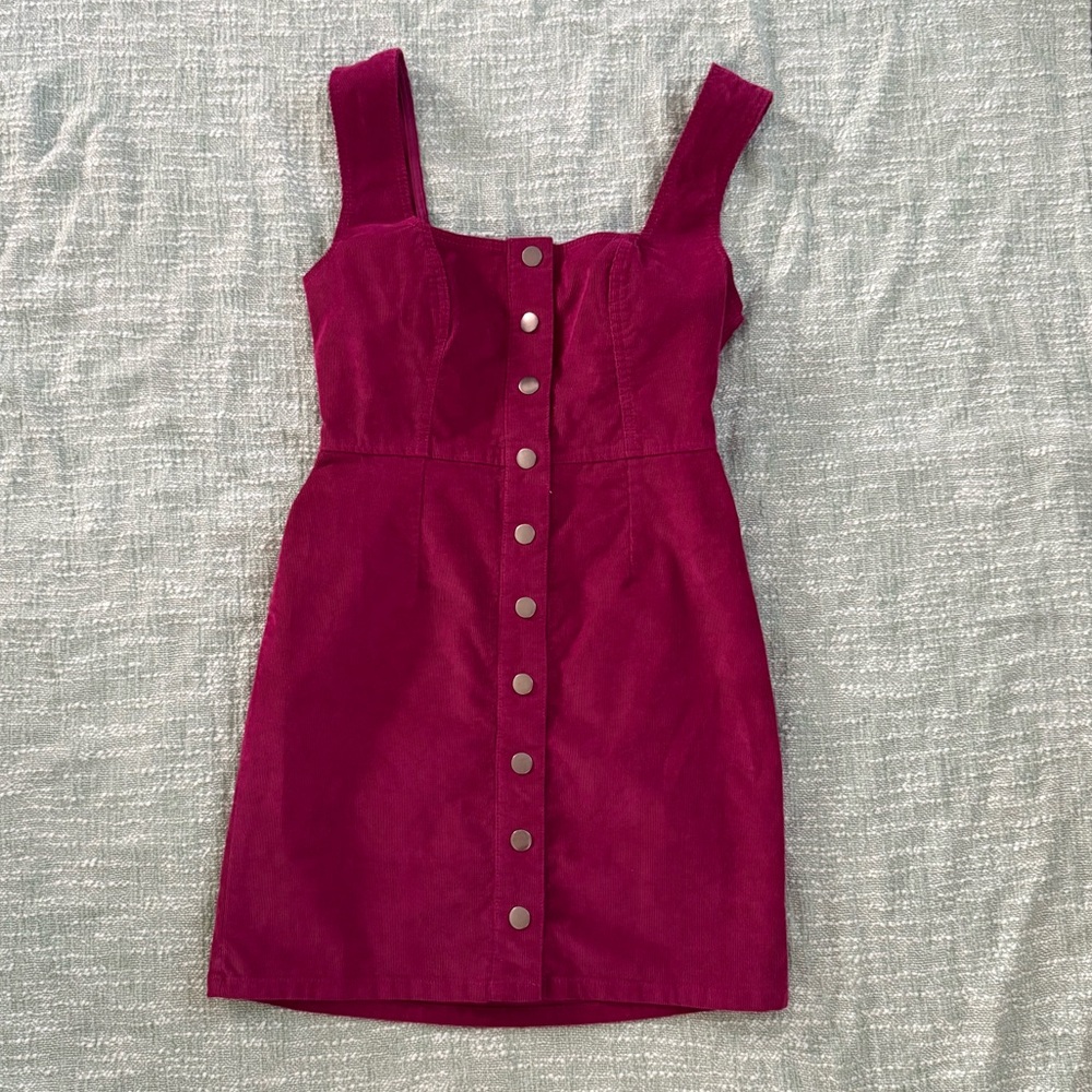 UO Pink Button-Down Dress